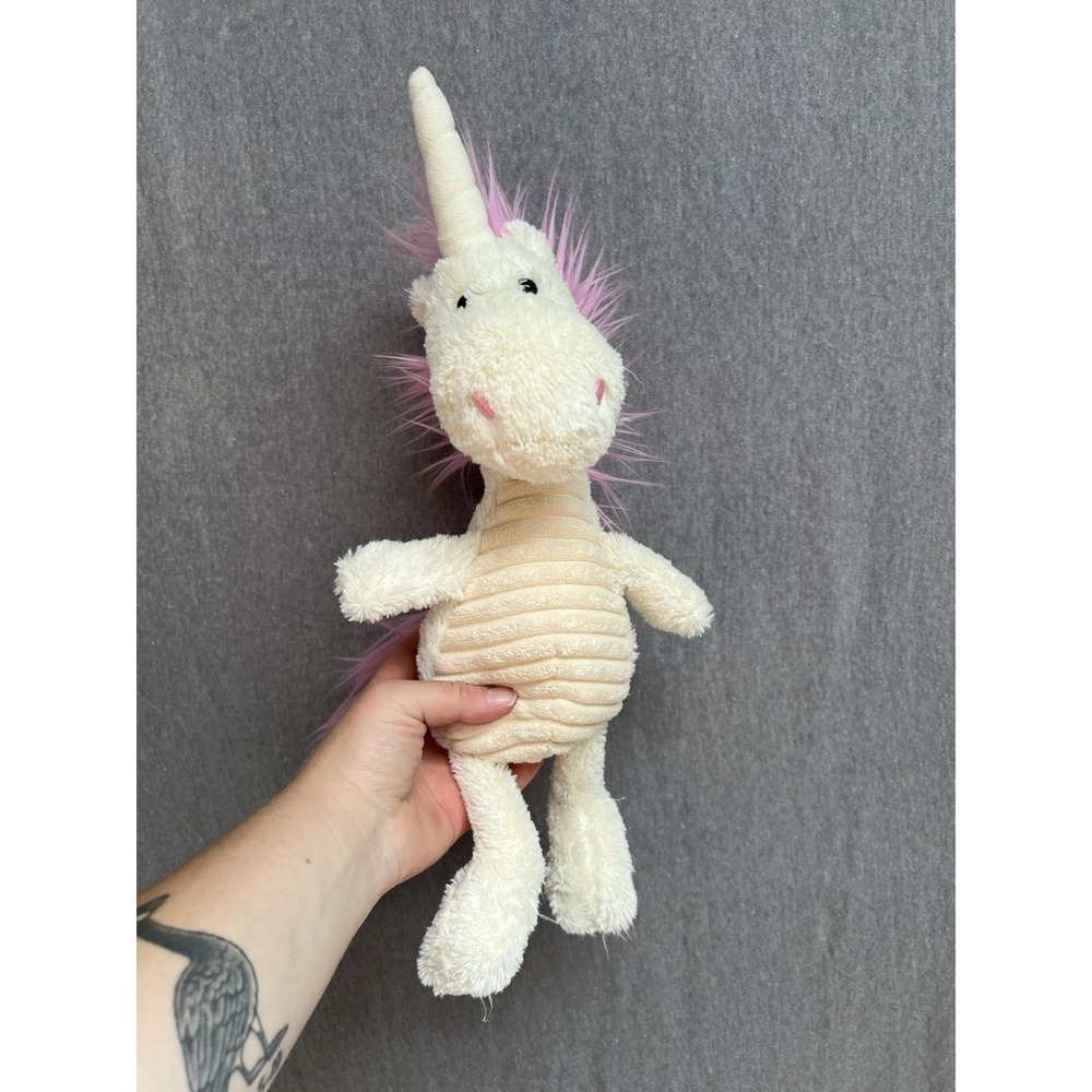 Jellycat Unicorn Snagglebaggle Ursula Plush Stuffed Horn Cream Pink Mane 13"
